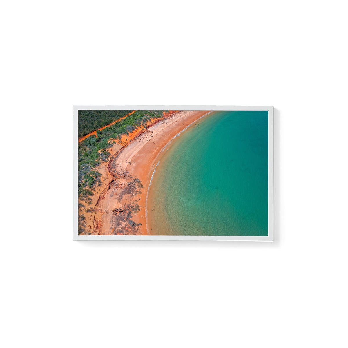 Riddell Beach Aerial, Lurujarri Walk - Framed Print