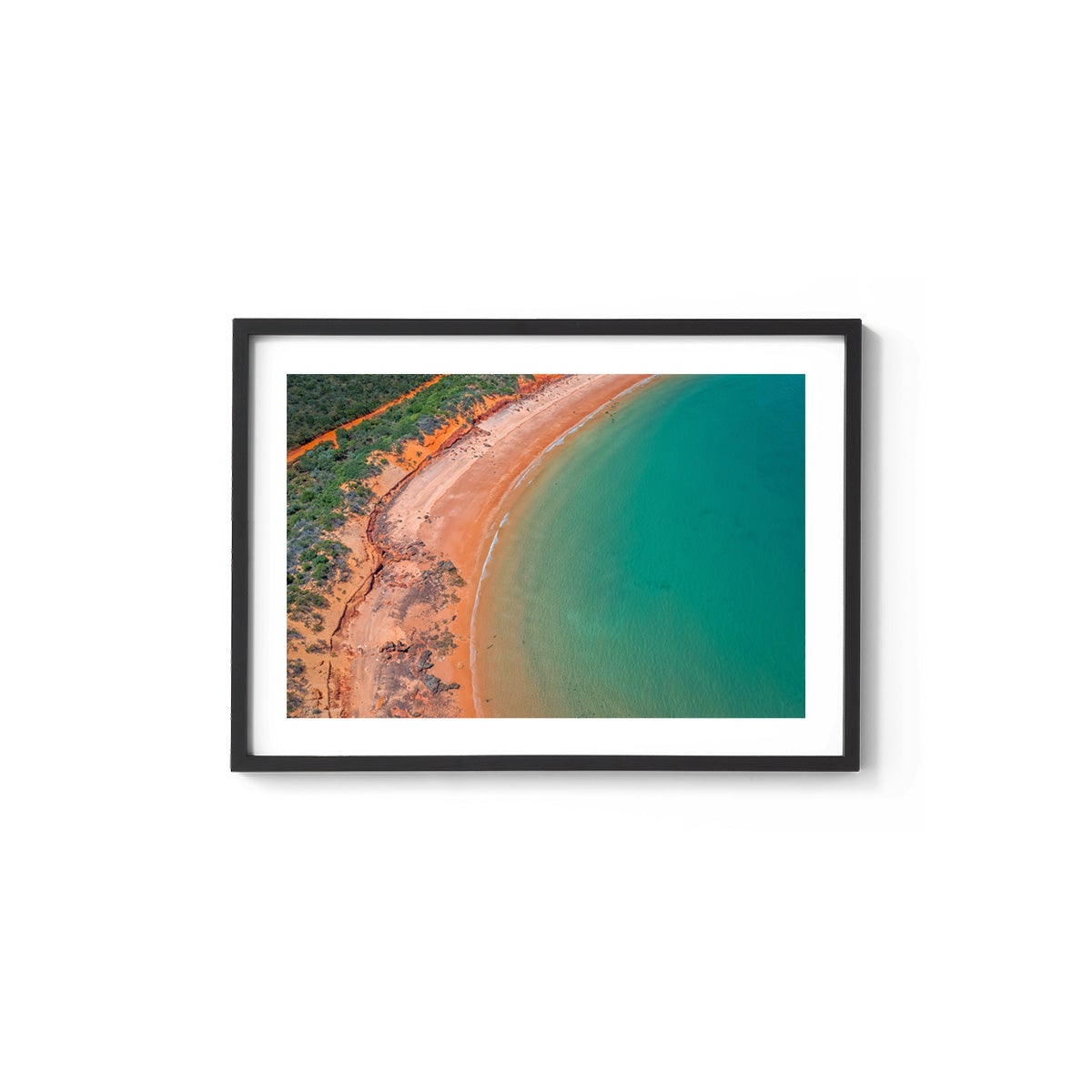 Riddell Beach Aerial, Lurujarri Walk - Framed Print