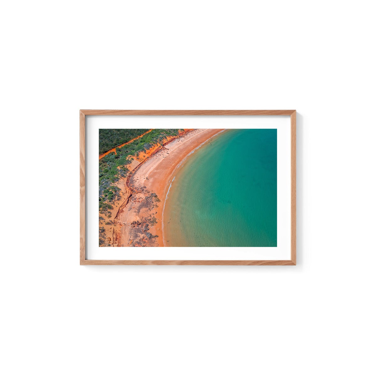 Riddell Beach Aerial, Lurujarri Walk - Framed Print