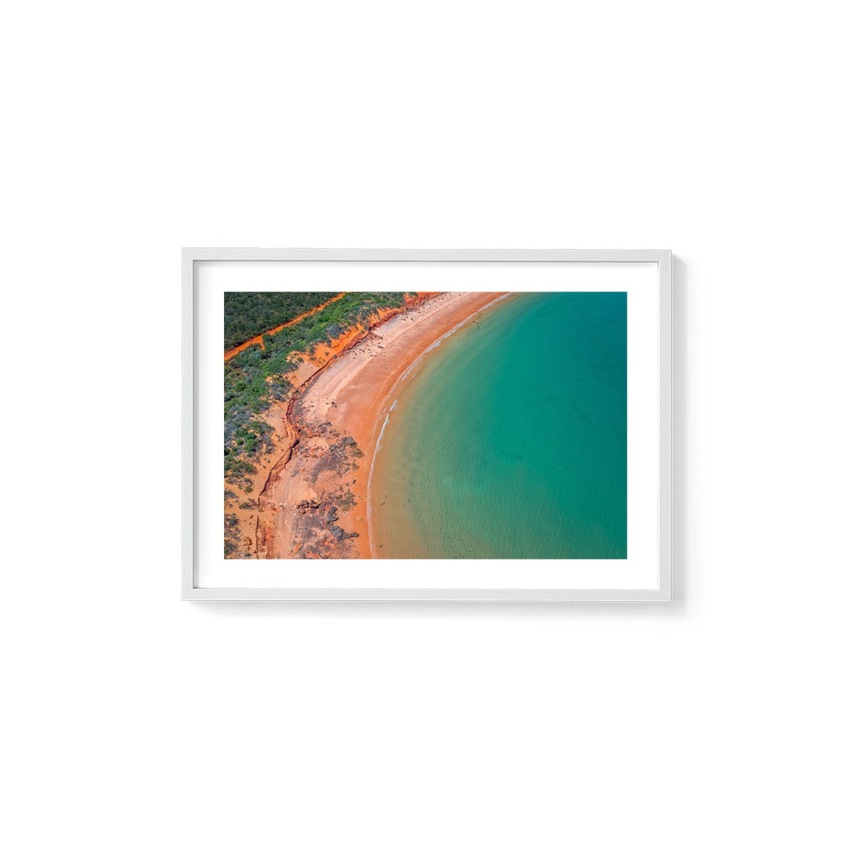 Riddell Beach Aerial, Lurujarri Walk - Framed Print