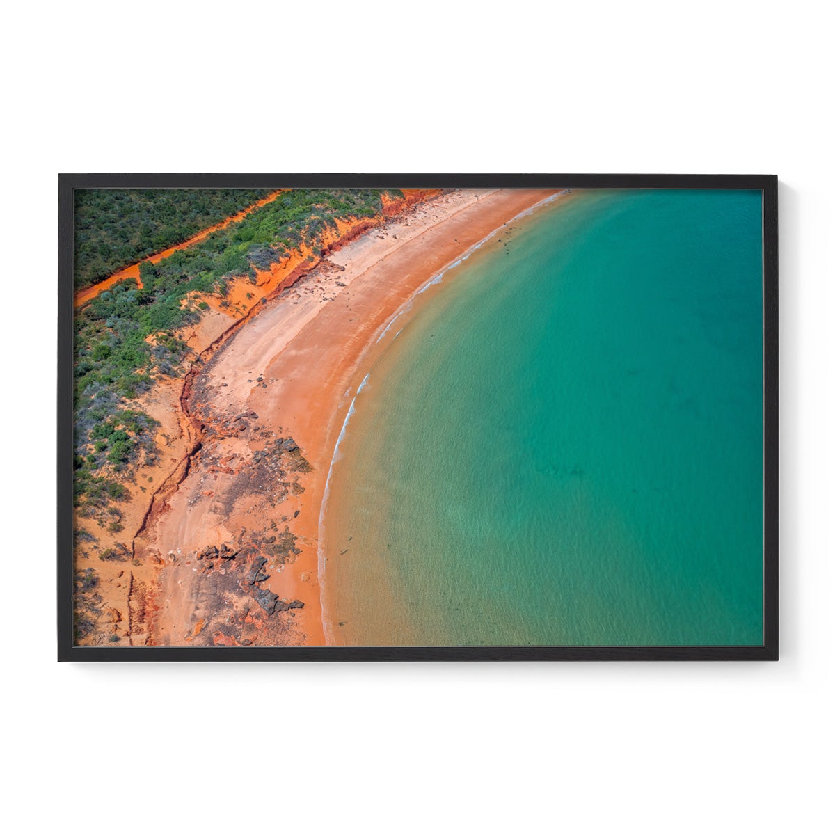 Riddell Beach Aerial, Lurujarri Walk - Framed Print