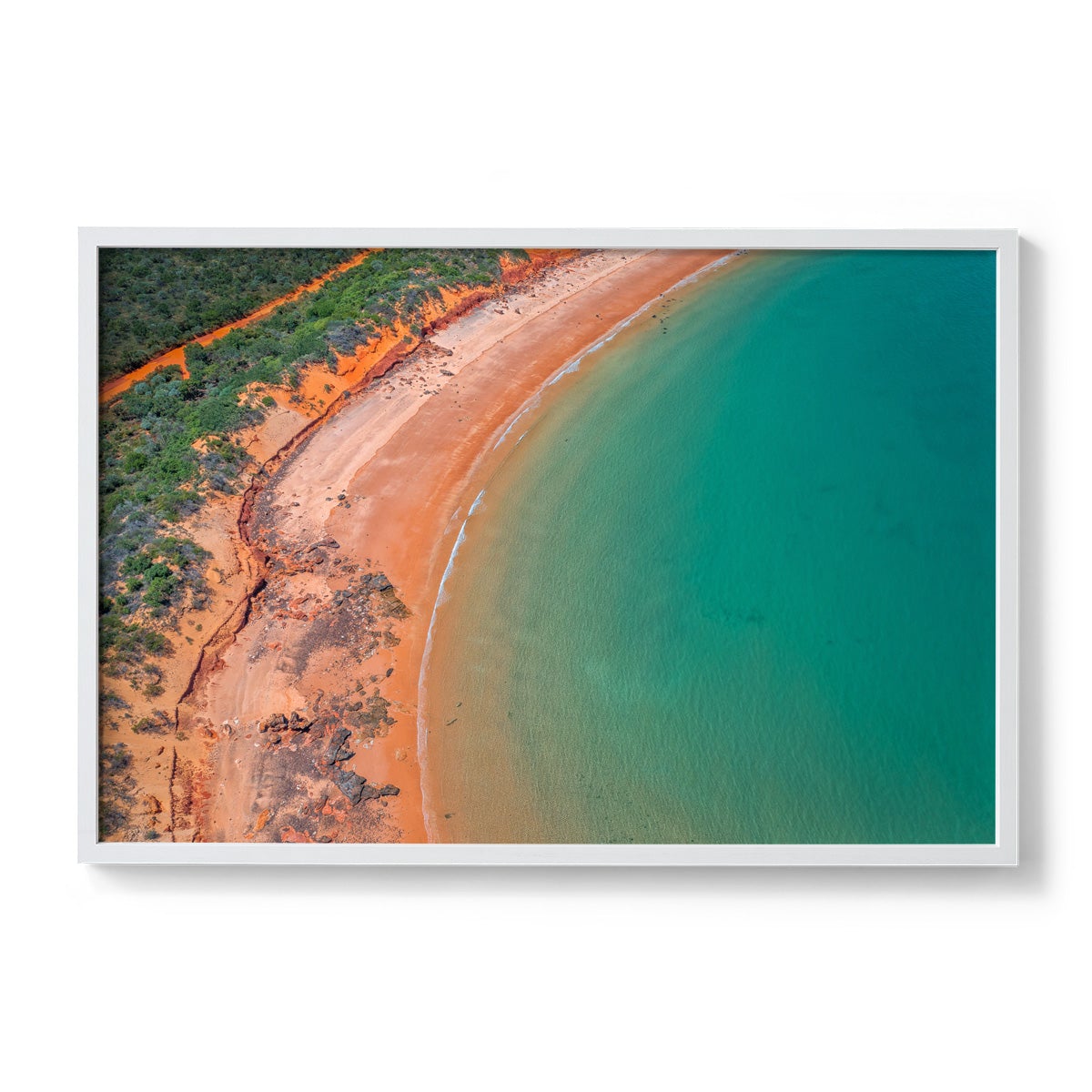 Riddell Beach Aerial, Lurujarri Walk - Framed Print