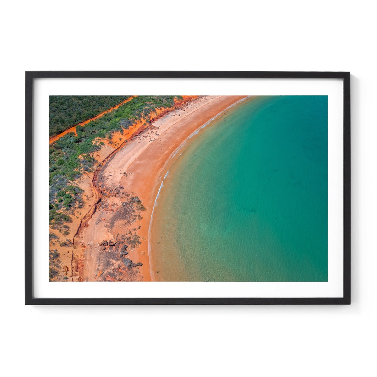 Riddell Beach Aerial, Lurujarri Walk - Framed Print