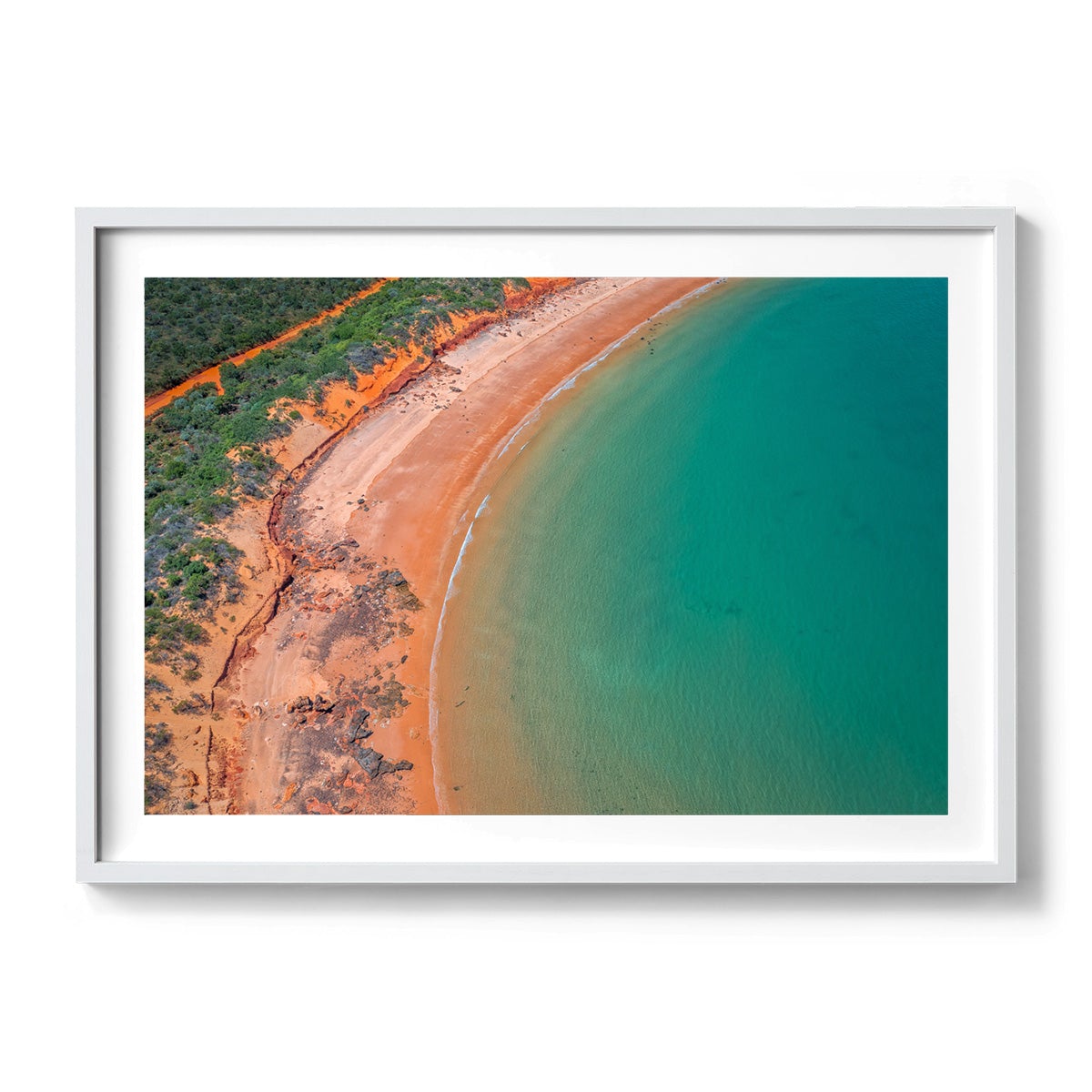 Riddell Beach Aerial, Lurujarri Walk - Framed Print