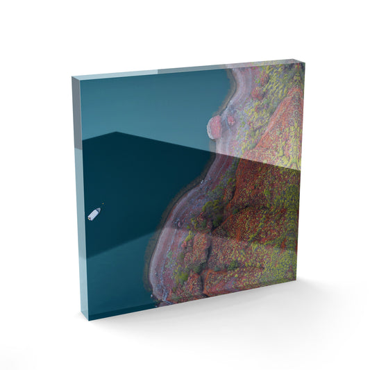 Lake Argyle Abstracts - Square Acrylic ICE Block