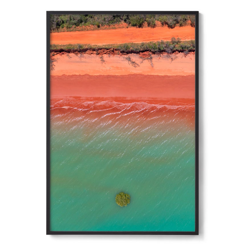 Roebuck Bay Aerial #4 - Framed Print