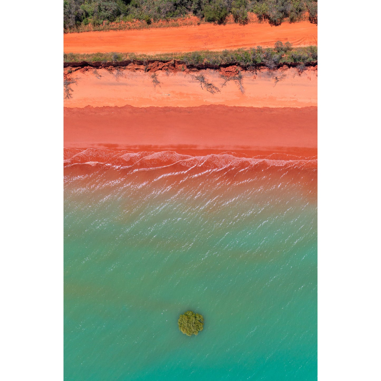 Roebuck Bay Aerial #4 - Acrylic ICE Block