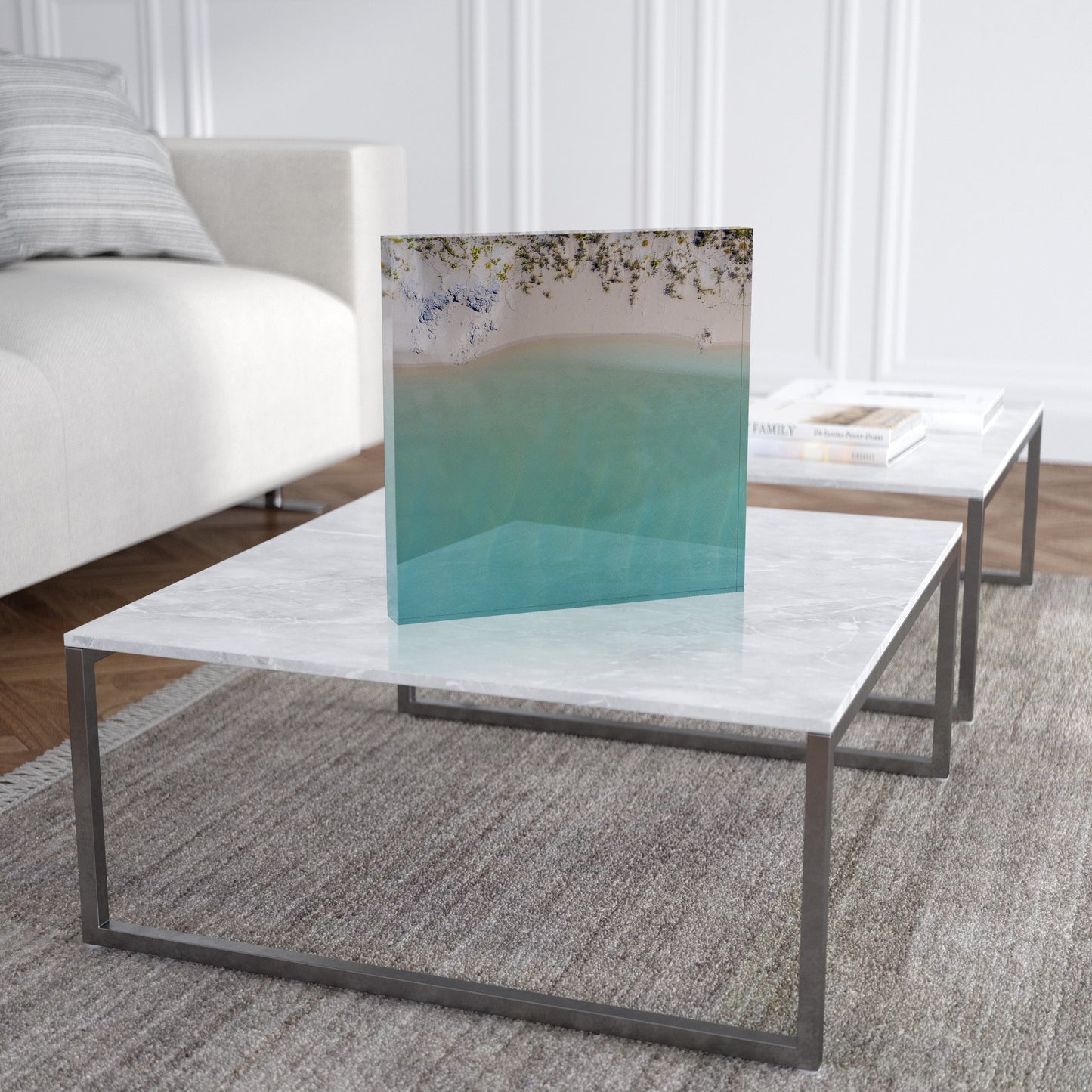 Coconut Well Lagoon - Square Acrylic ICE Block