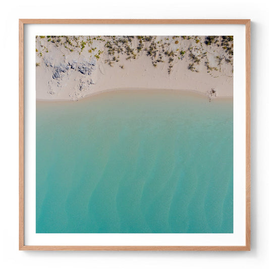 Coconut Well Lagoon - Square Framed Print