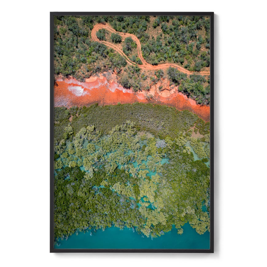 Barred Creek Abstract - Framed Print