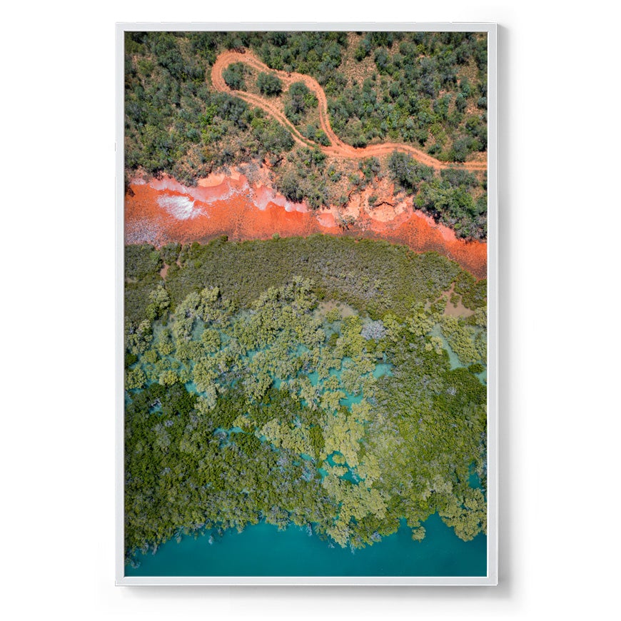 Barred Creek Abstract - Framed Print