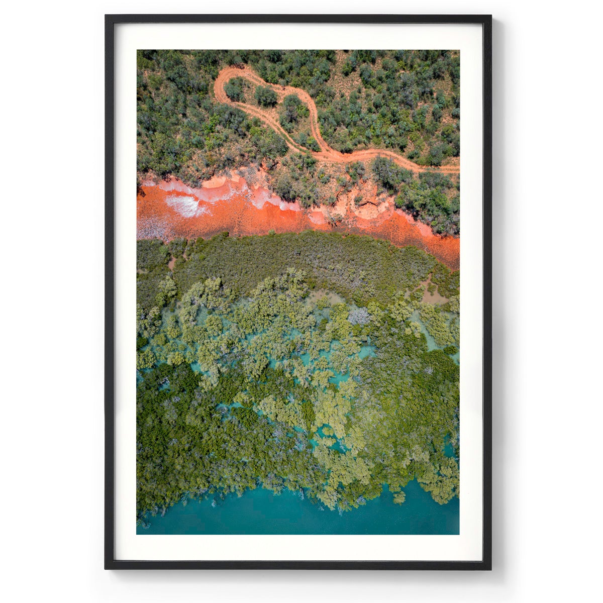 Barred Creek Abstract - Framed Print