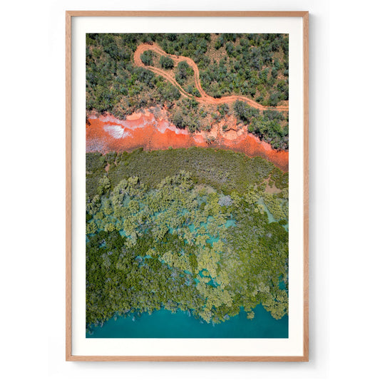 Barred Creek Abstract - Framed Print