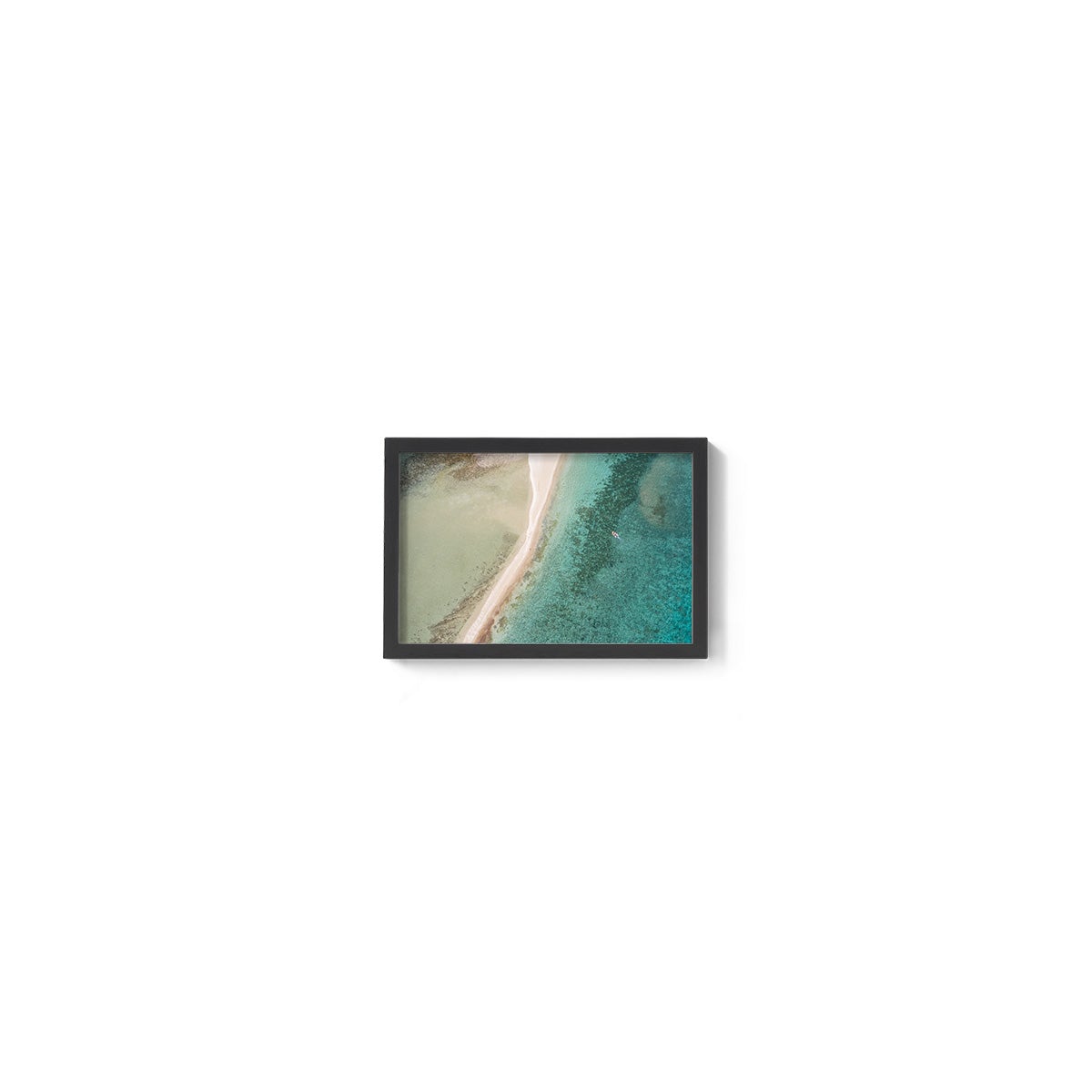 Langford Reef Sandbar and Boat - Framed Print