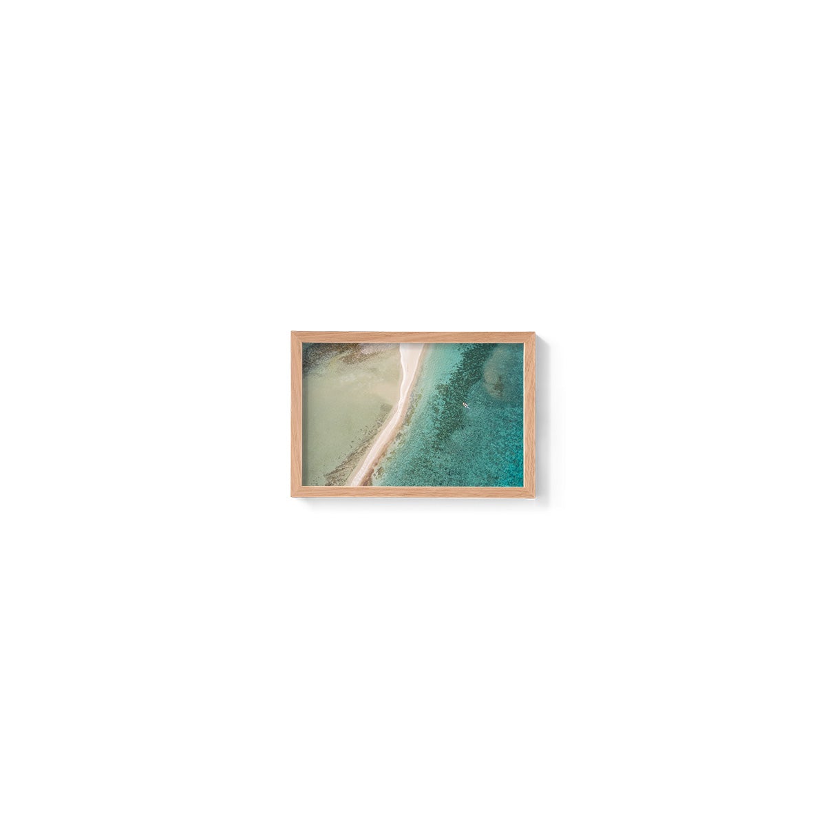 Langford Reef Sandbar and Boat - Framed Print