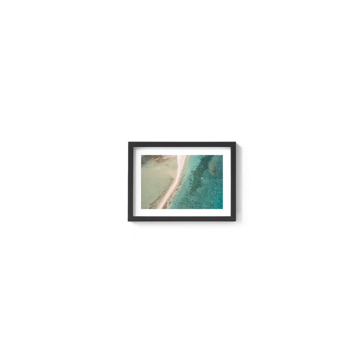 Langford Reef Sandbar and Boat - Framed Print