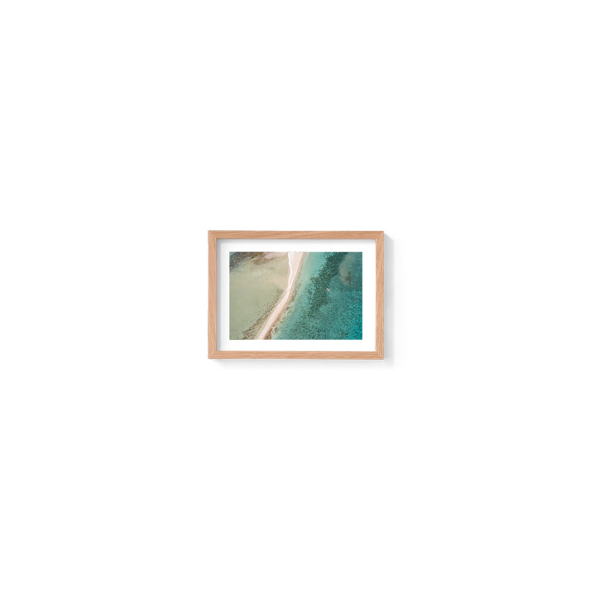 Langford Reef Sandbar and Boat - Framed Print