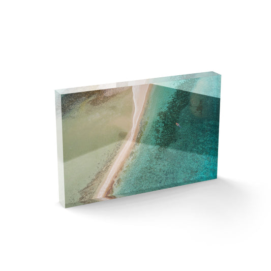 Langford Reef Sandbar and Boat - Acrylic ICE Block