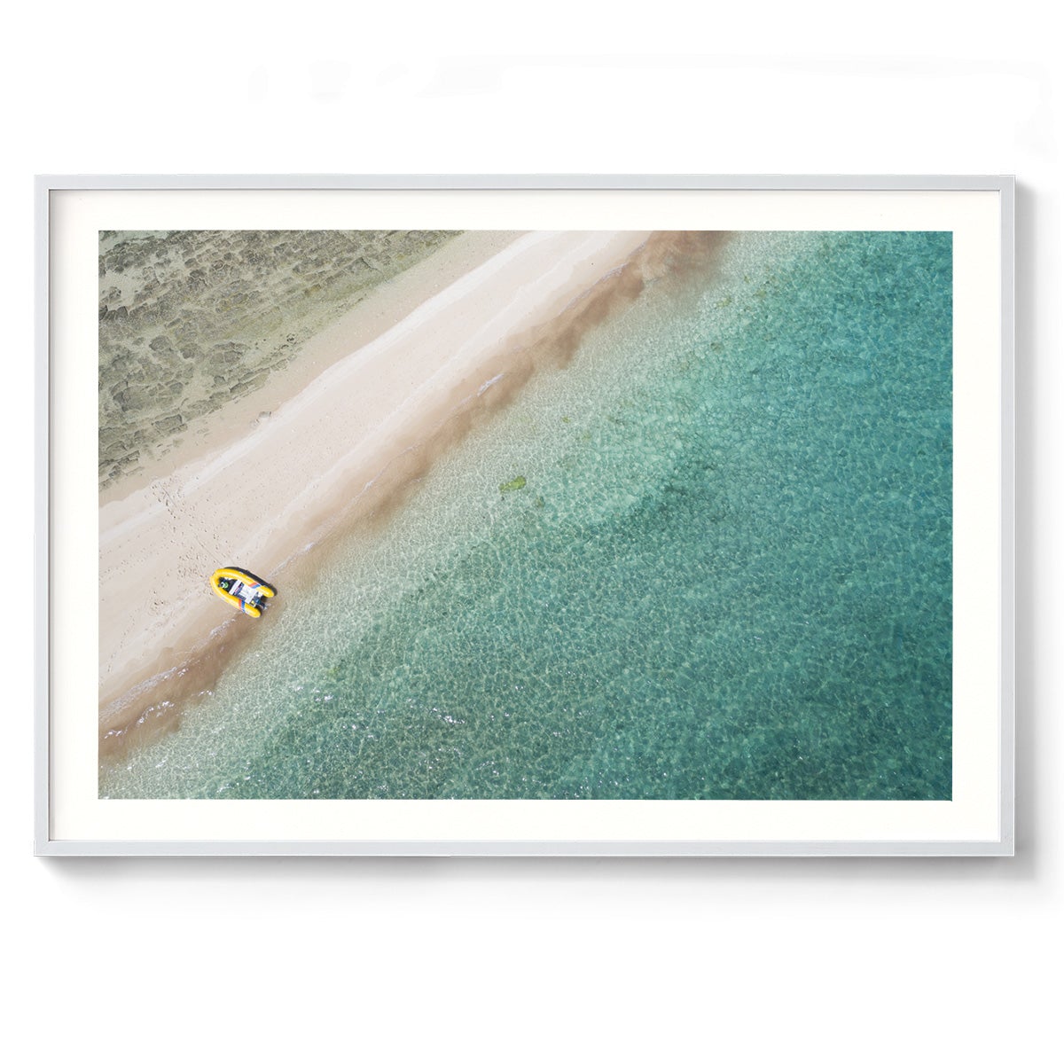 Langford Island Sandbar and Tender - Framed Print