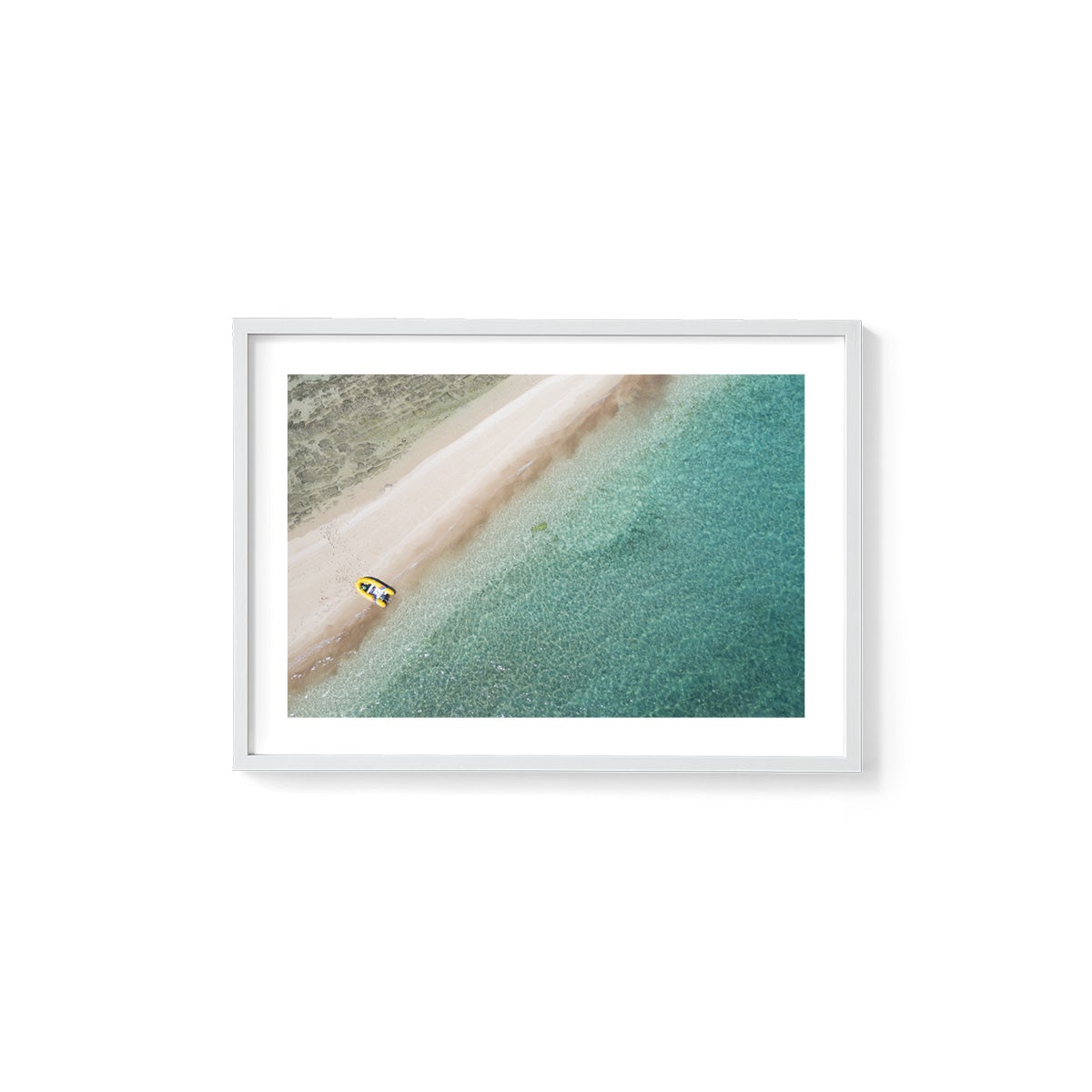 Langford Island Sandbar and Tender - Framed Print