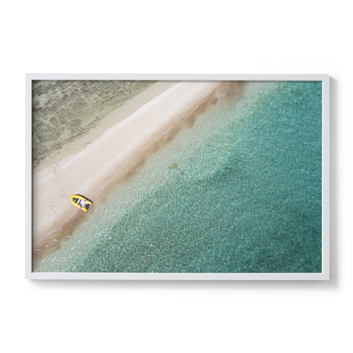 Langford Island Sandbar and Tender - Framed Print