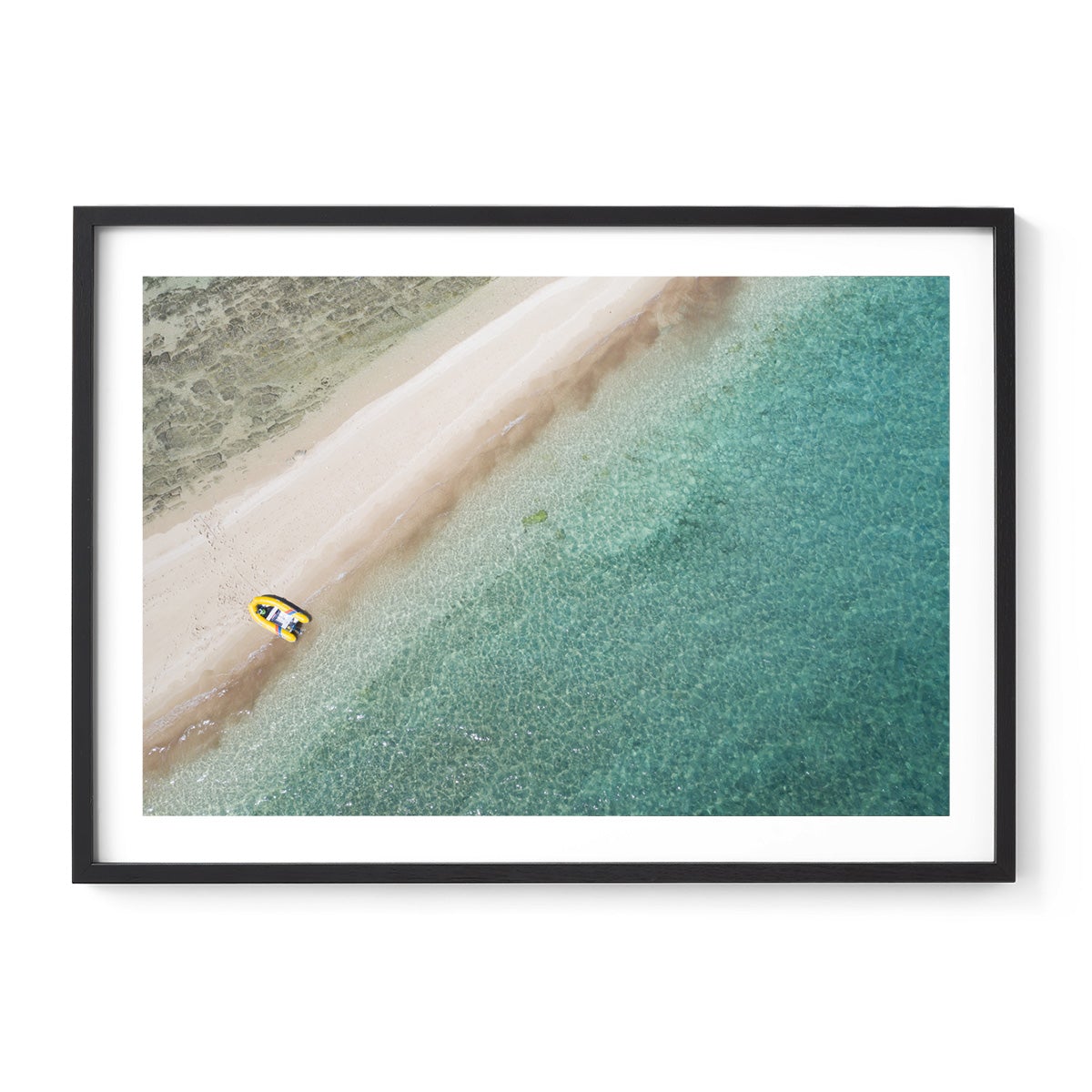 Langford Island Sandbar and Tender - Framed Print