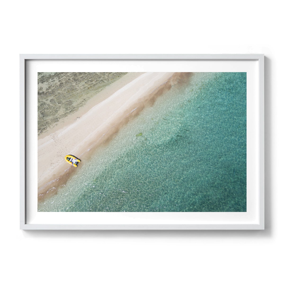 Langford Island Sandbar and Tender - Framed Print