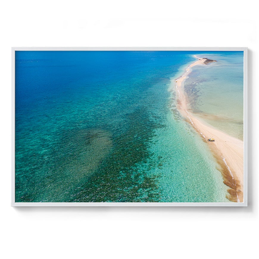 Langford Island Sandbar and Tender #2 - Framed Print