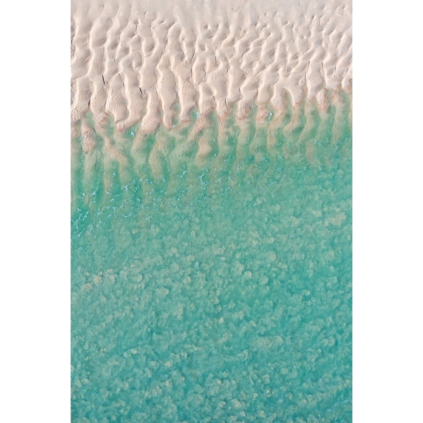 Willie Creek Sandbar Abstract #3 - Acrylic ICE Block