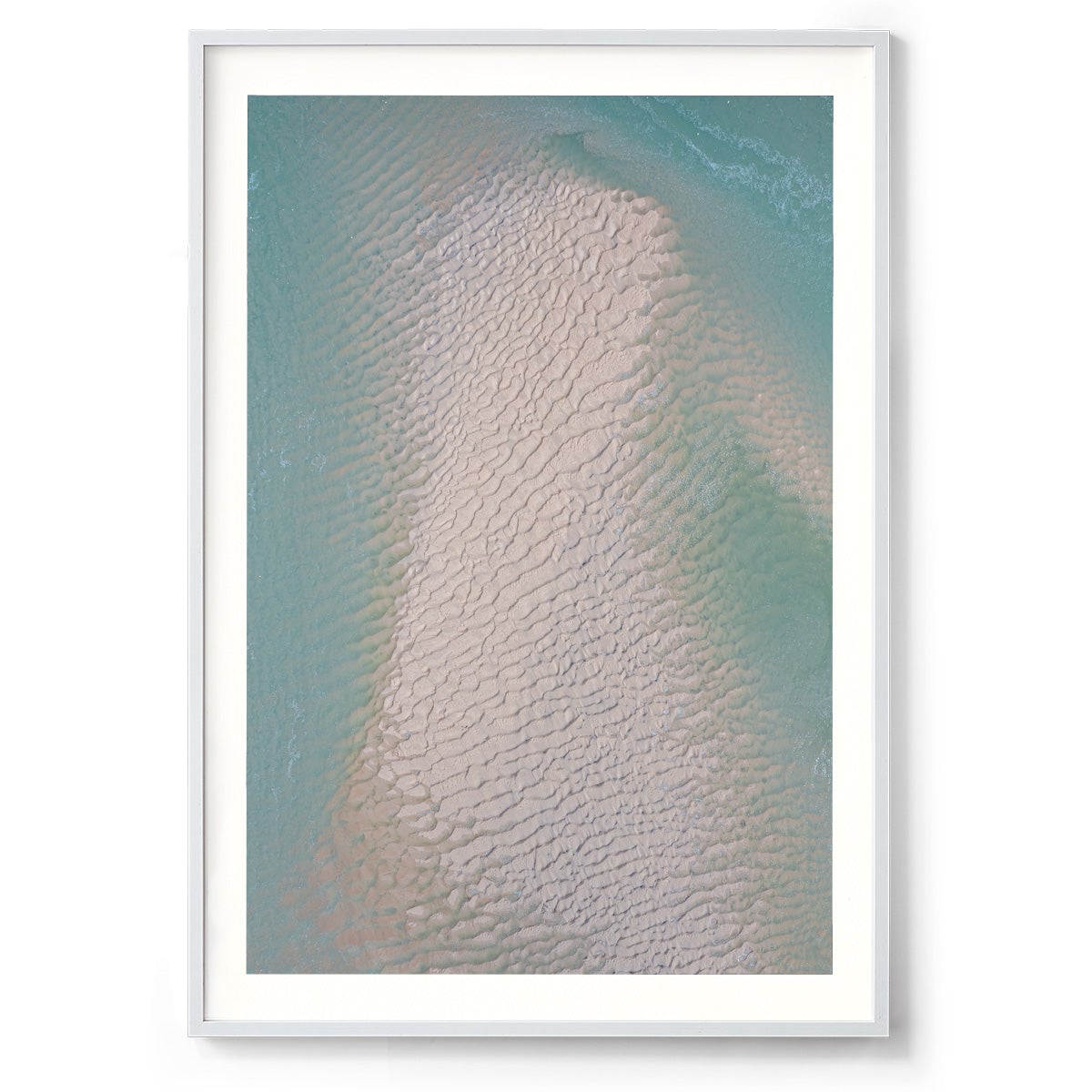 Willie Creek Sandbar Abstract #4 - Framed Print