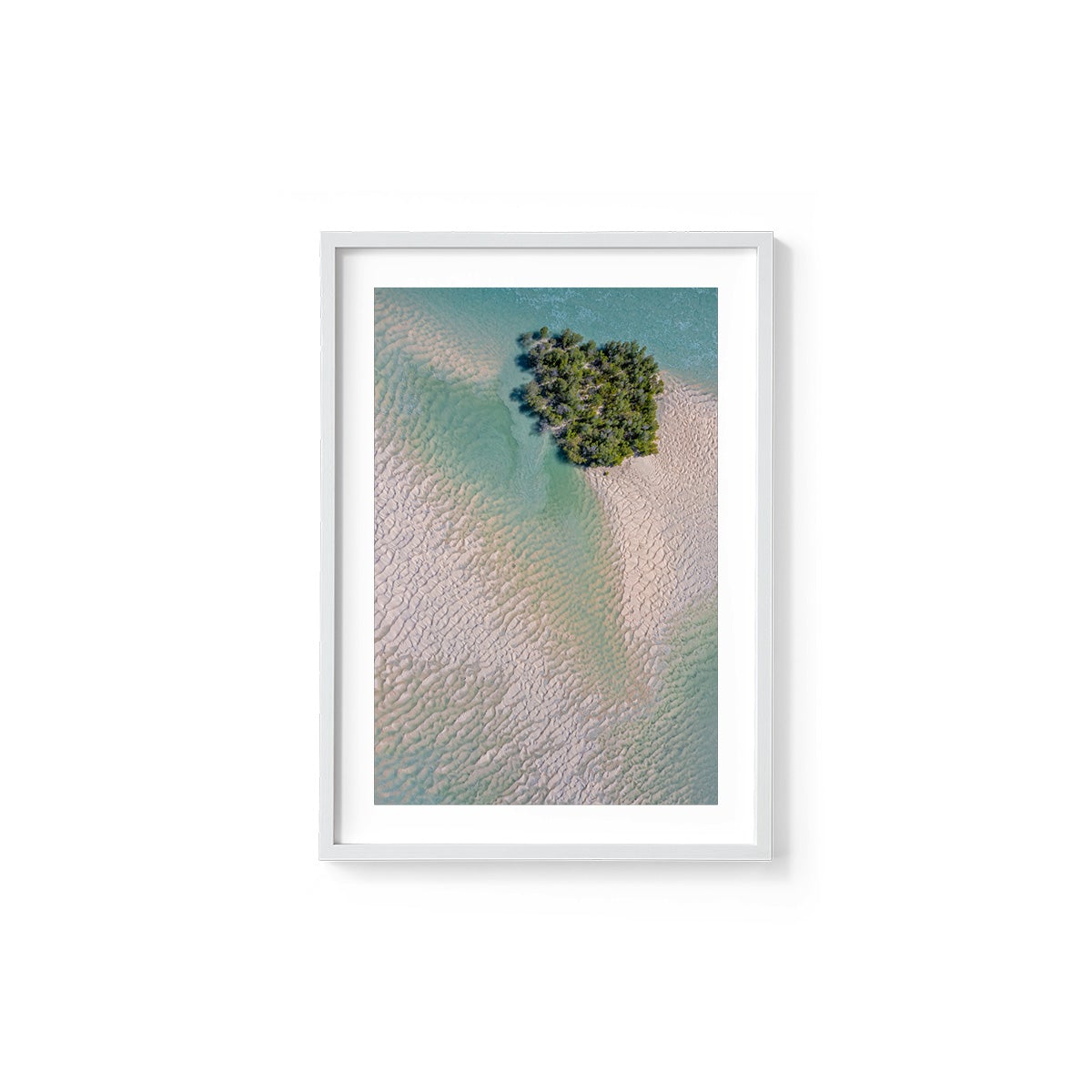 Willie Creek Sandbar Abstract #5 - Framed Print