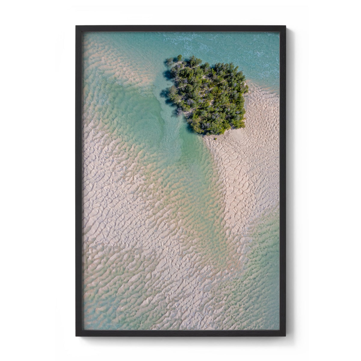 Willie Creek Sandbar Abstract #5 - Framed Print