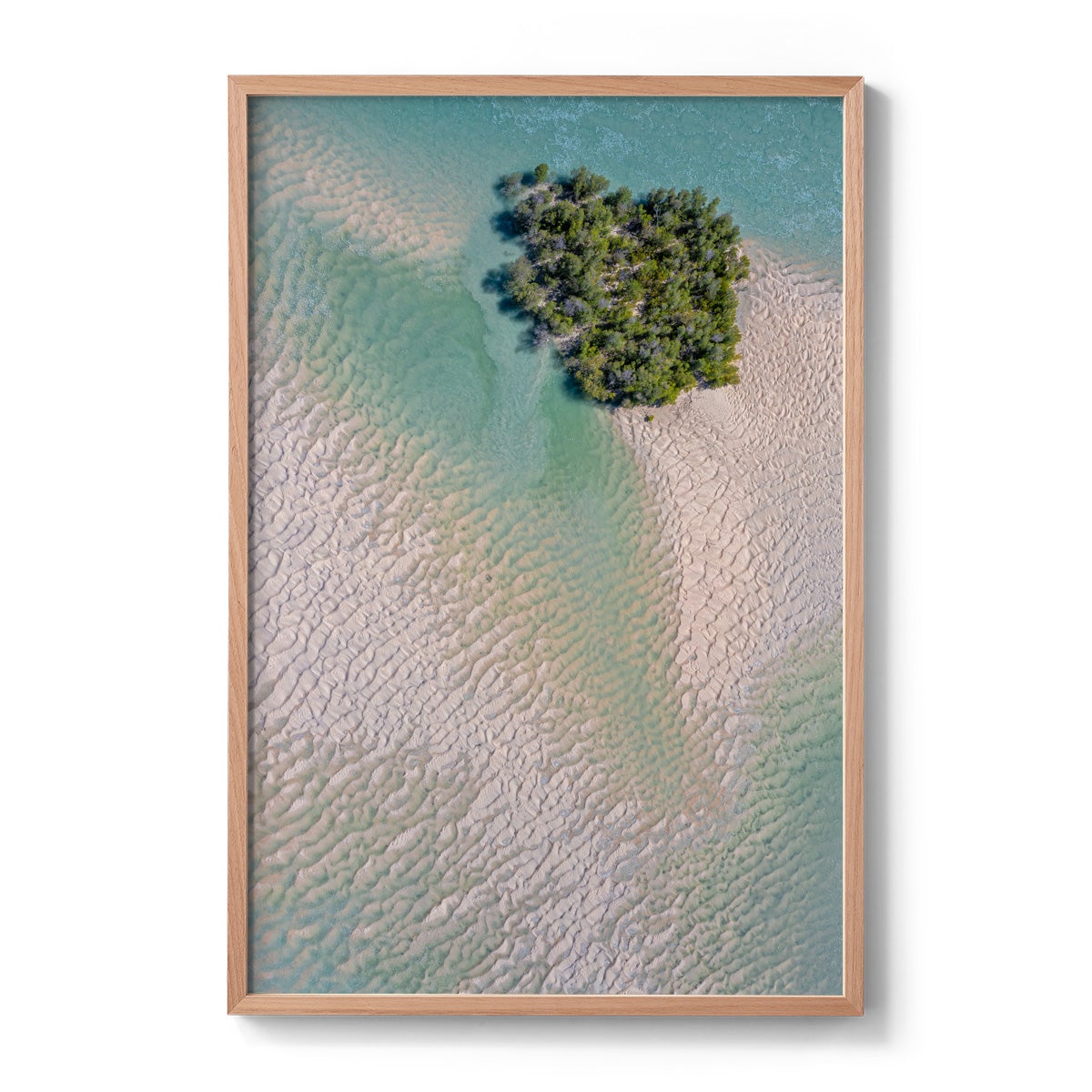 Willie Creek Sandbar Abstract #5 - Framed Print