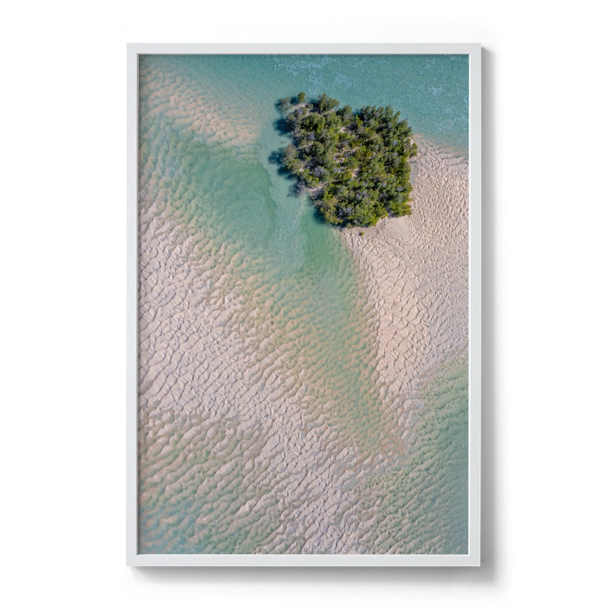 Willie Creek Sandbar Abstract #5 - Framed Print