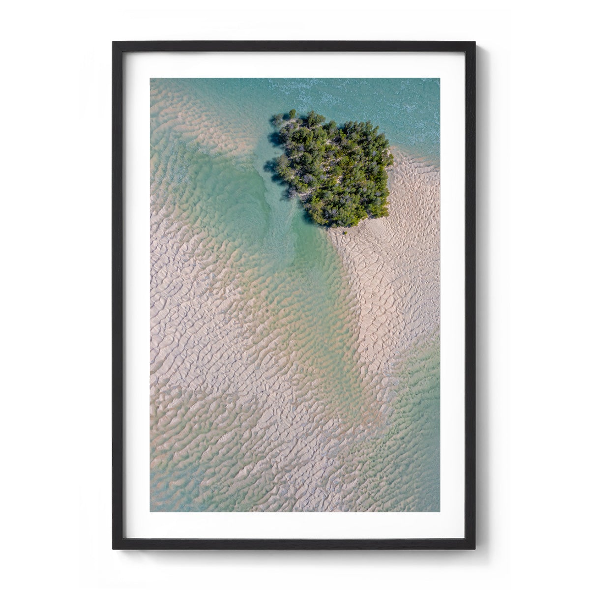 Willie Creek Sandbar Abstract #5 - Framed Print