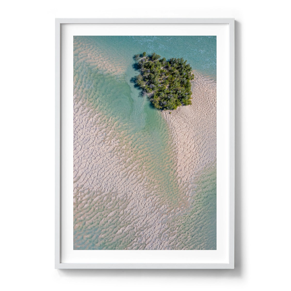 Willie Creek Sandbar Abstract #5 - Framed Print