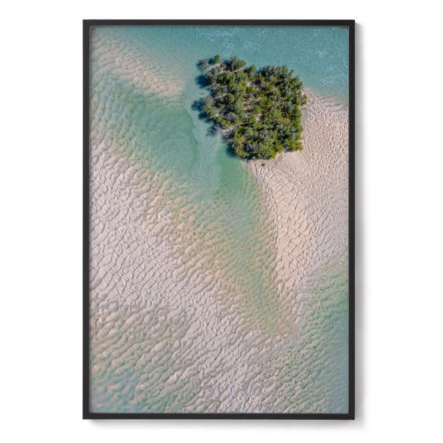 Willie Creek Sandbar Abstract #5 - Framed Print