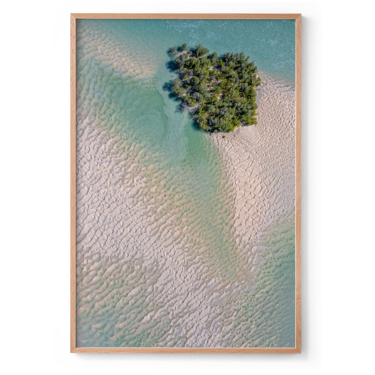 Willie Creek Sandbar Abstract #5 - Framed Print