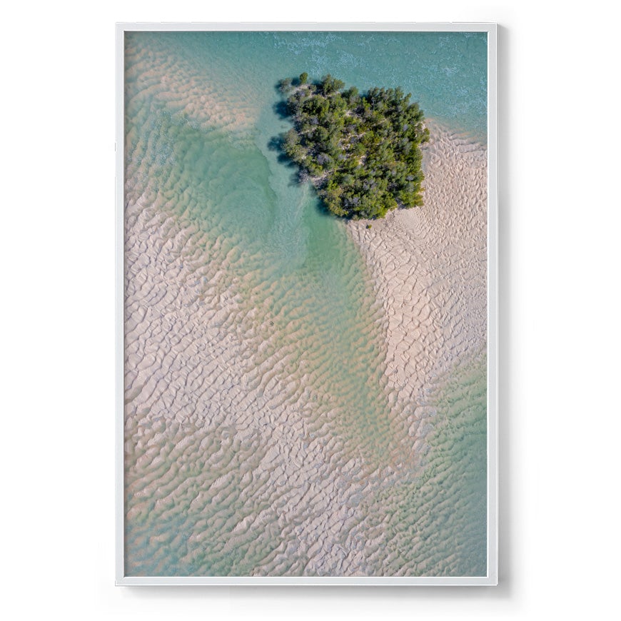 Willie Creek Sandbar Abstract #5 - Framed Print