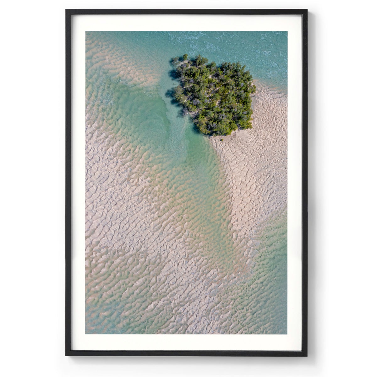 Willie Creek Sandbar Abstract #5 - Framed Print