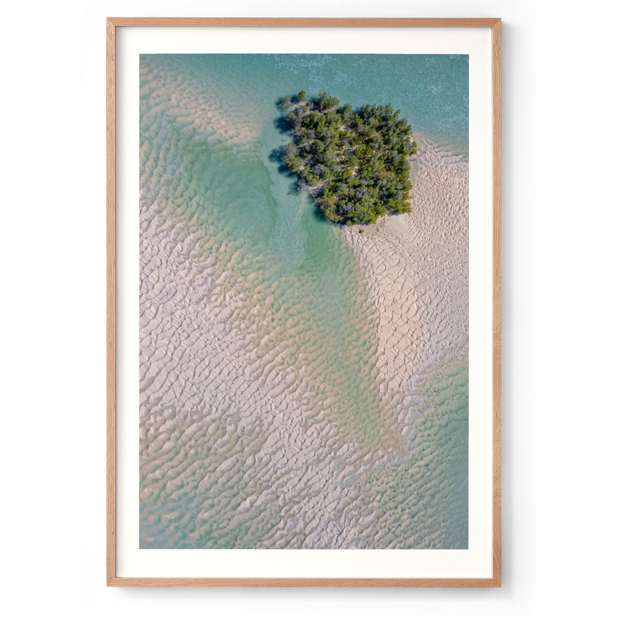 Willie Creek Sandbar Abstract #5 - Framed Print