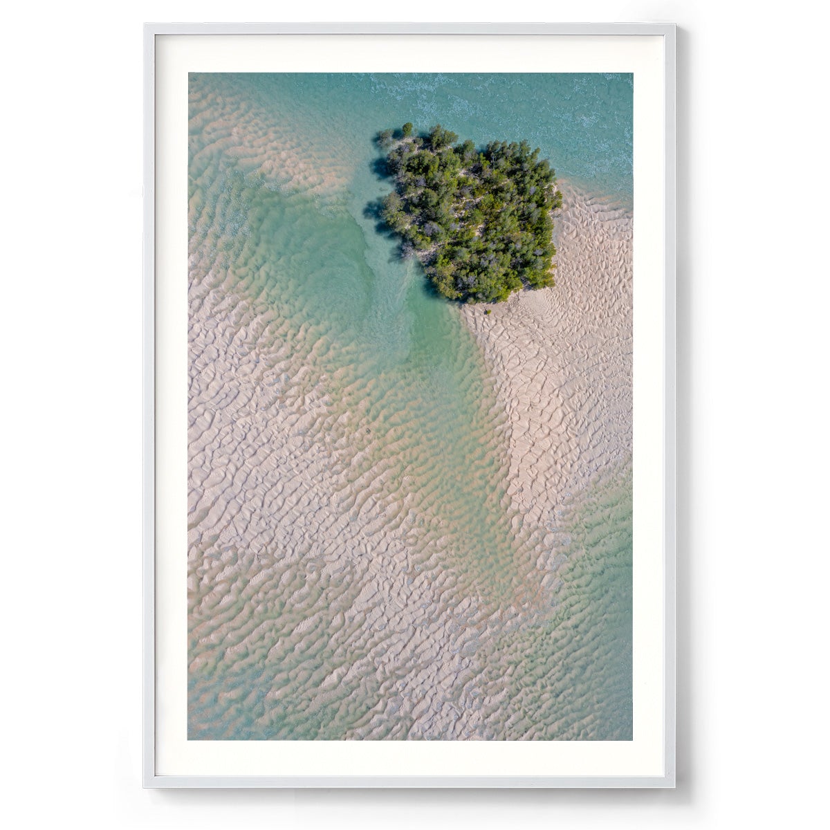 Willie Creek Sandbar Abstract #5 - Framed Print