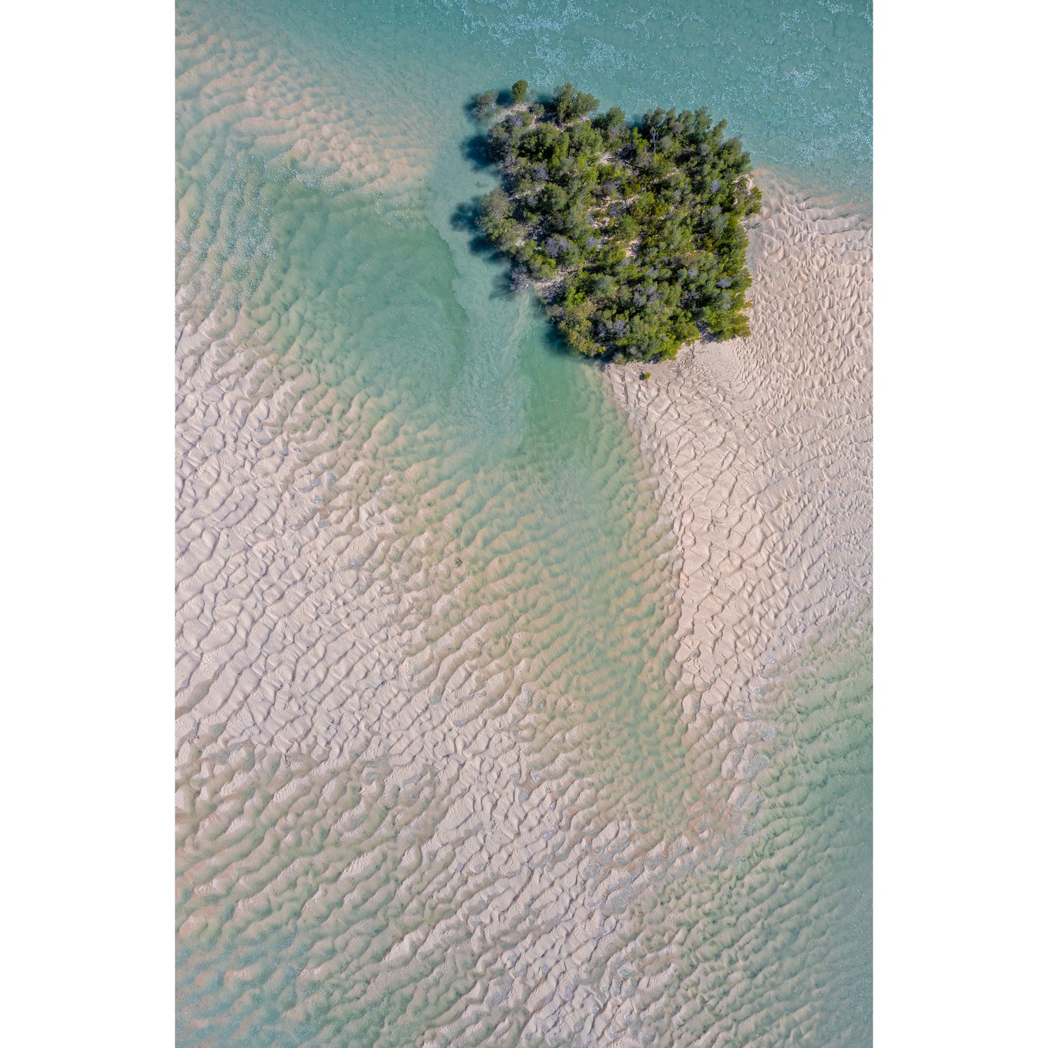 Willie Creek Sandbar Abstract #5 - Framed Print