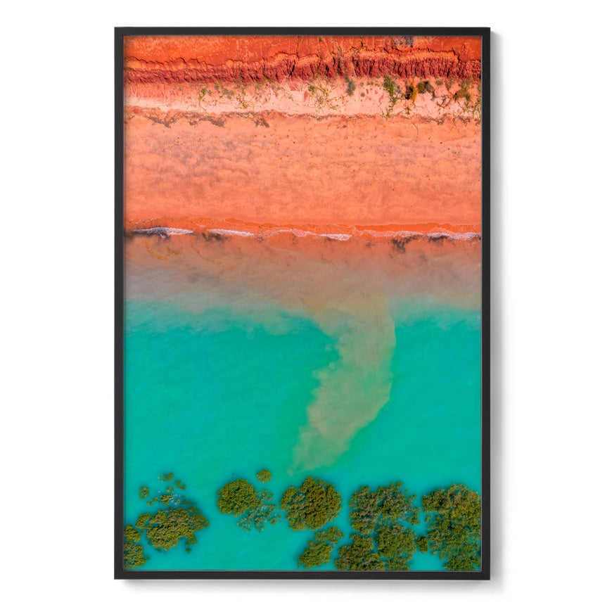 Receding Tide Roebuck Bay Broome - Framed Print