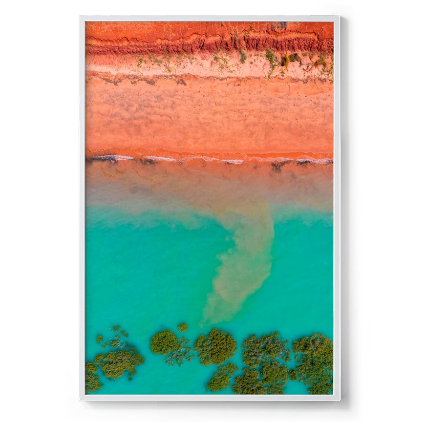 Receding Tide Roebuck Bay Broome - Framed Print