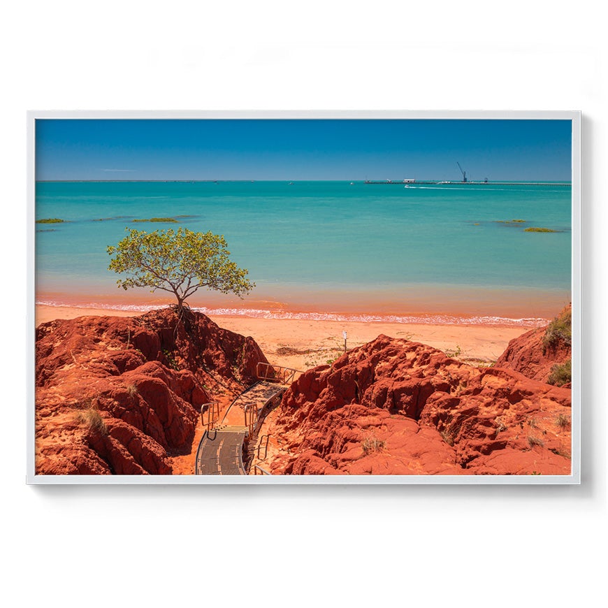 Staircase to Roebuck Bay Broome - Framed Print