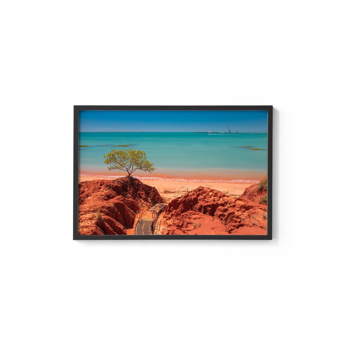 Staircase to Roebuck Bay Broome - Framed Print