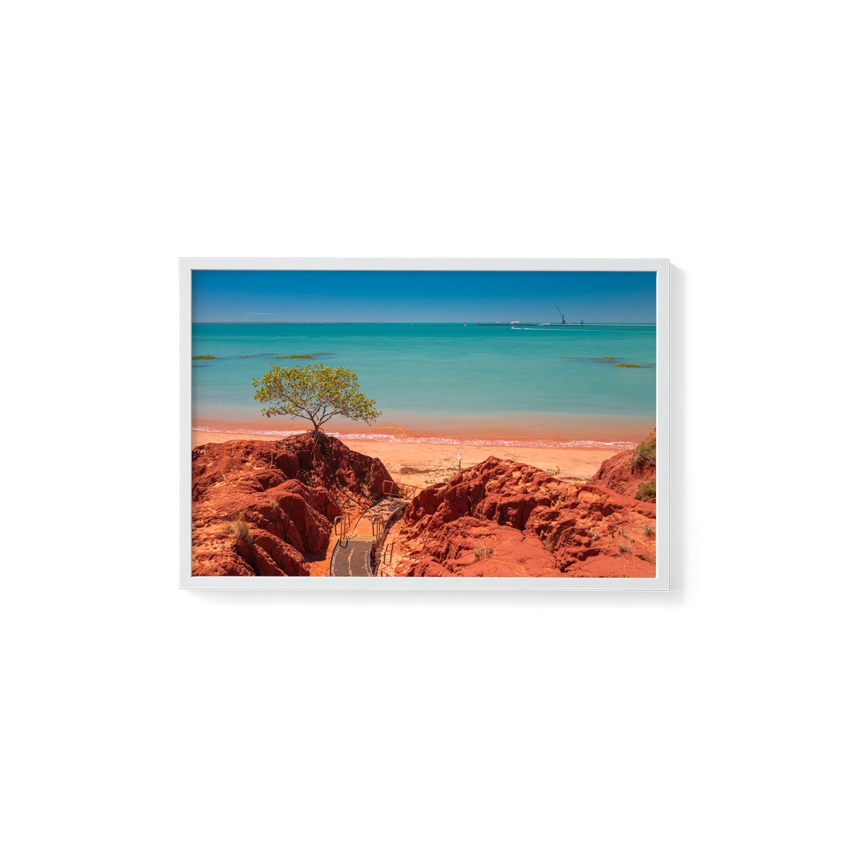 Staircase to Roebuck Bay Broome - Framed Print