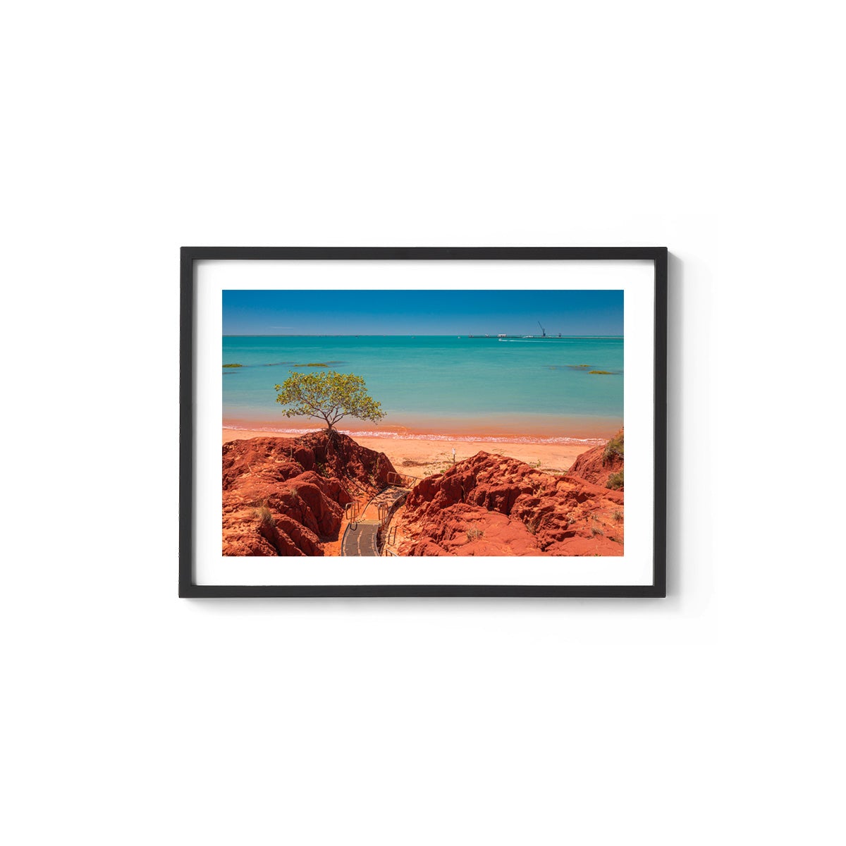 Staircase to Roebuck Bay Broome - Framed Print