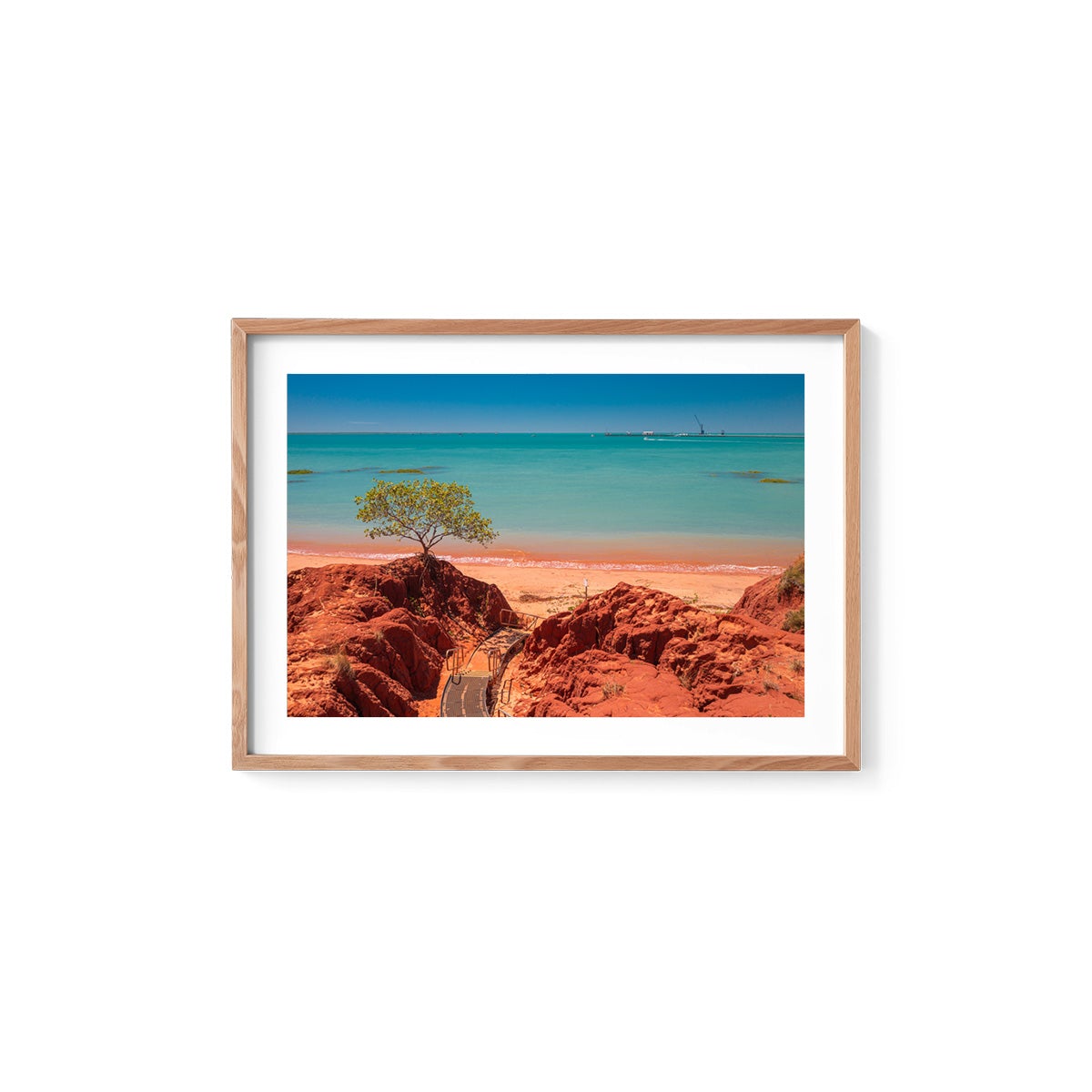 Staircase to Roebuck Bay Broome - Framed Print